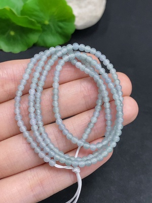 F33907165 Jadeite Bead Necklace Approx. 2.8mm Total Weight Approx. 7.5g