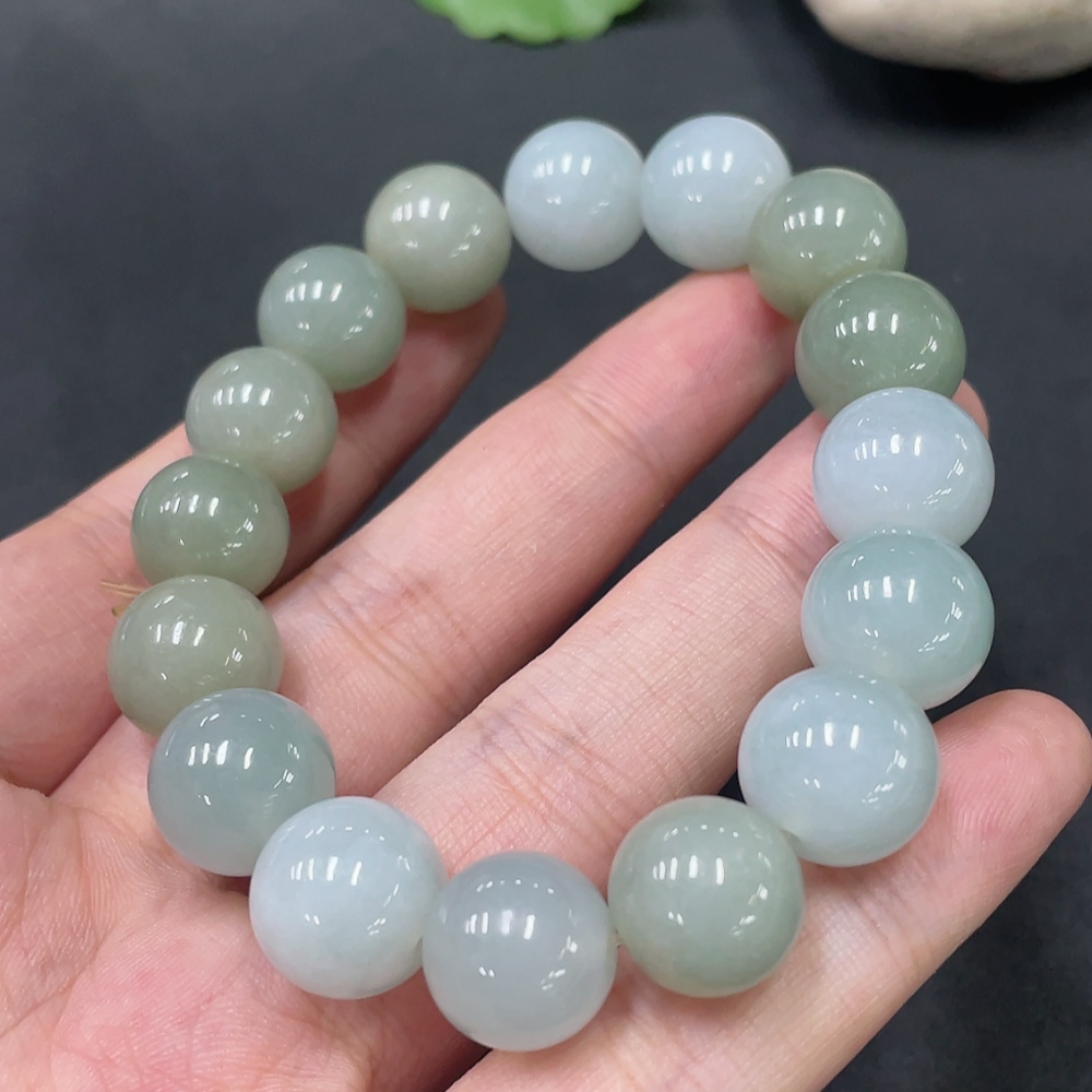 F21359612 Jadeite Bracelet Approx.13.8mm Total Weight 72.777g