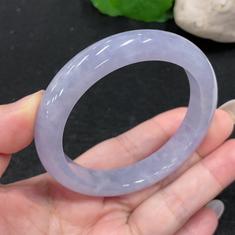 F33930296 Jadeite Round Bangle Size 56.5 Total Weight Approx.56.43g