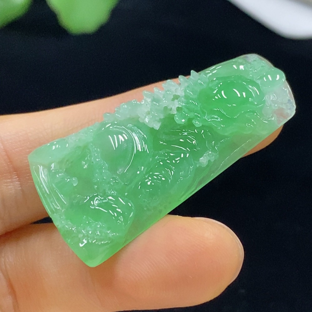 F35094703 Jadeite landscape pendant, total weight approximately 6.62 grams