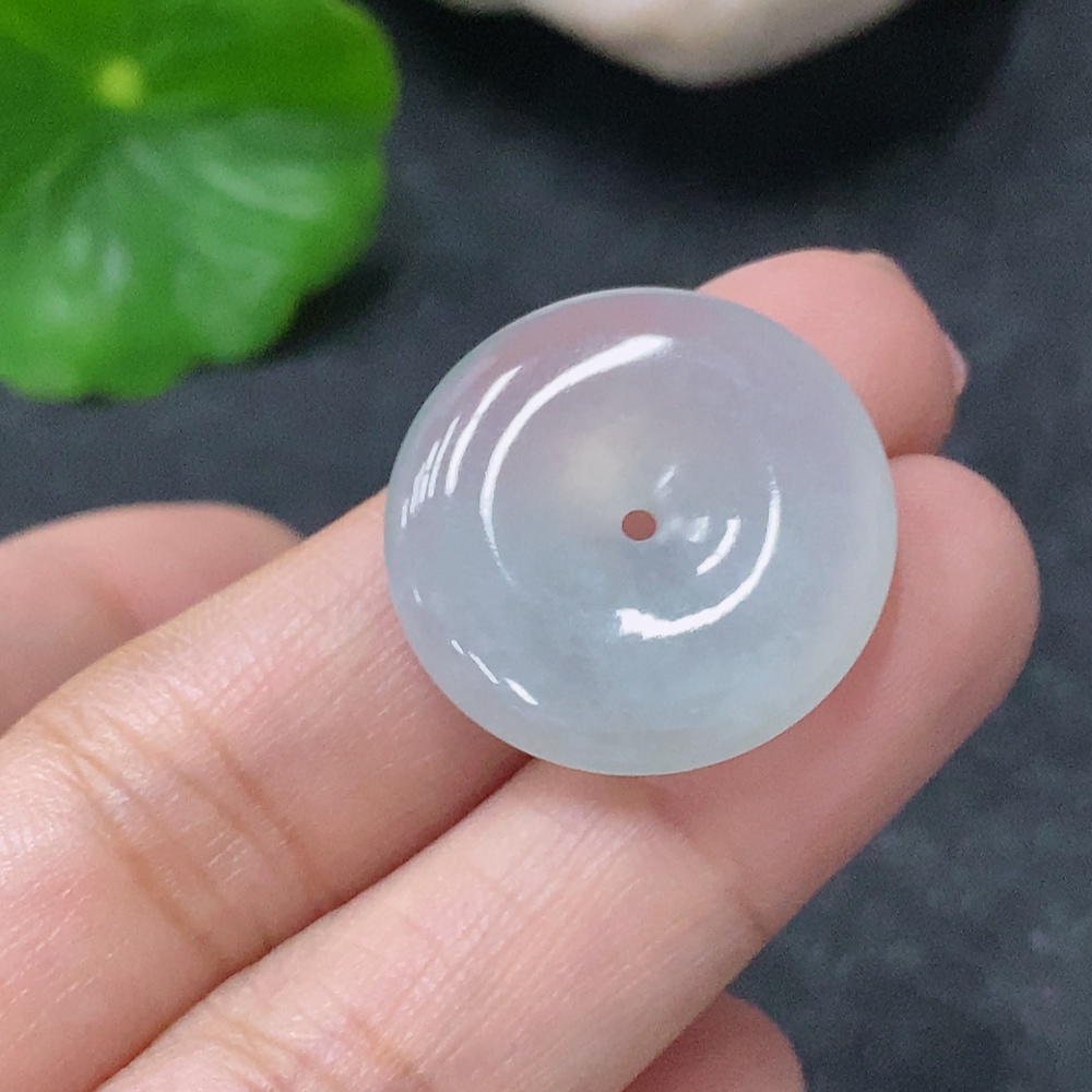 F34976382 Jadeite Pendant Peace Ring, Total Weight Approx. 4.63g