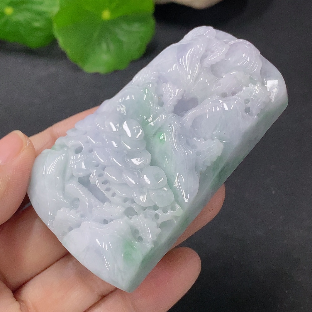 F32734292 JadeitePendant Landscape Plaque, Total Weight Approx. 72.5g