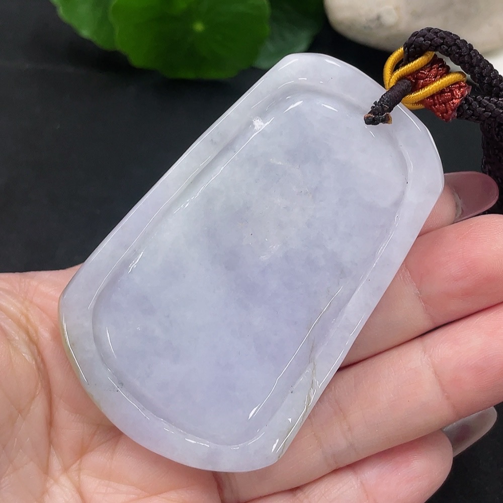 F34013379 Jadeite Landscape Pendant with a total weight of approximately 69.3 grams (including rope weight)