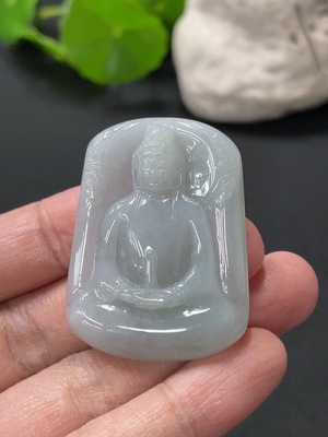 F33945897 Jadeite Pendant Guanyin Total Weight Approx. 15.4g