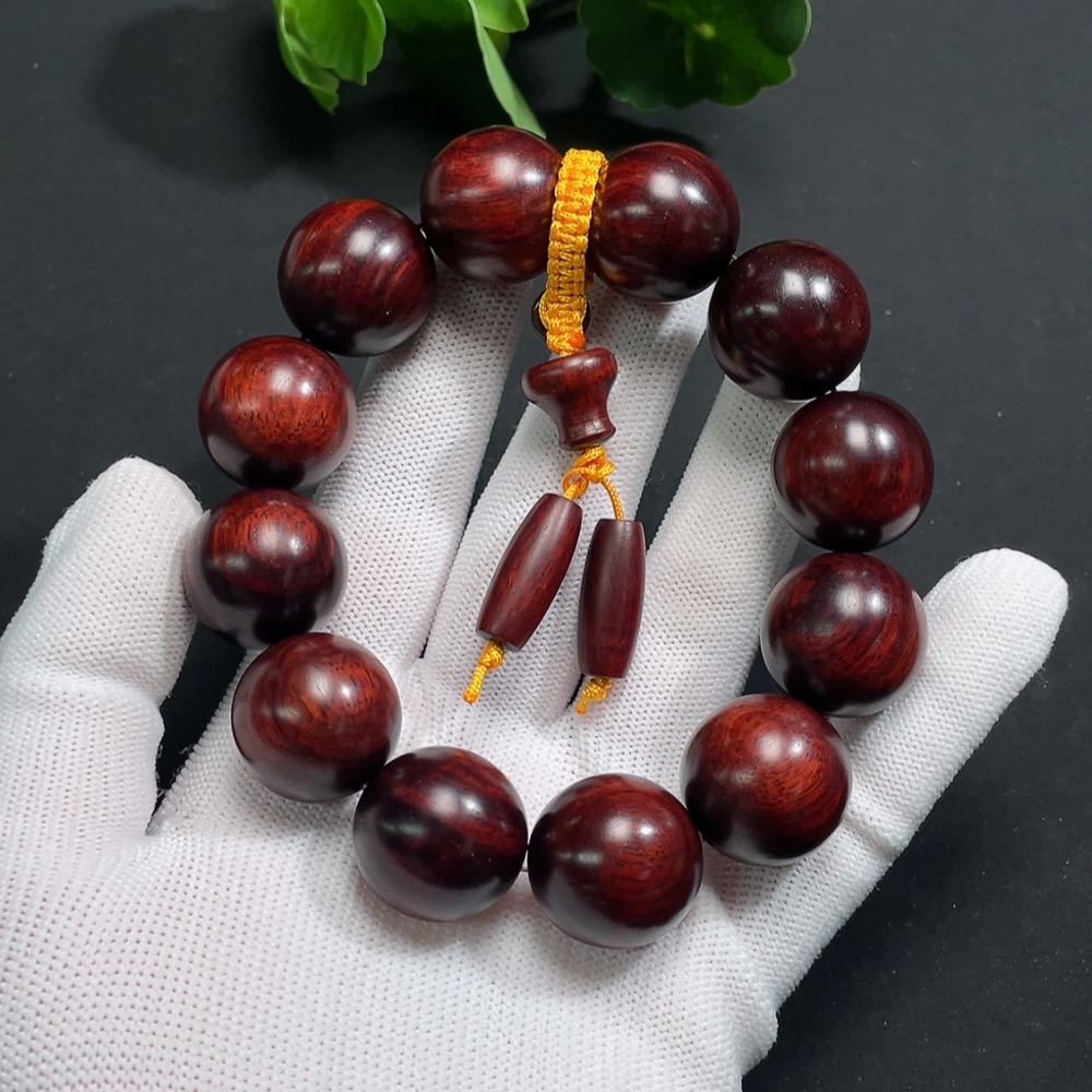 W30448120 Small-Leaf Sandalwood Sandalwood Bead Bracelet, Total Weight Approx. 65.29g, Size ~20.3mm