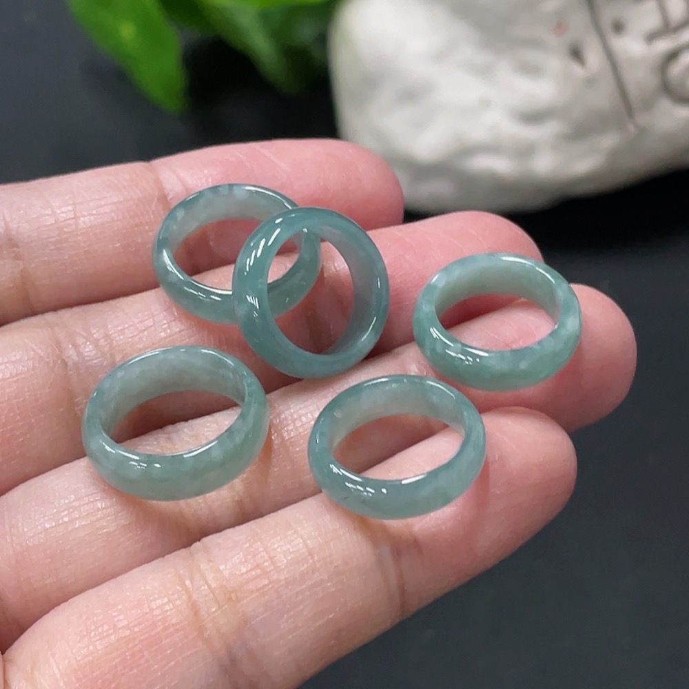 F35109445 Jadeite Ring Set Sell as a Lot Total Weight Approx. 5.38g