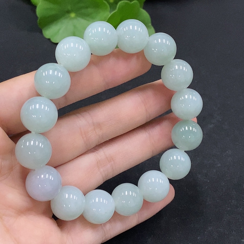 F33867336 Jadeite Bead Bracelet, Approx. 12.8mm, Total Weight Approx. 58.53g