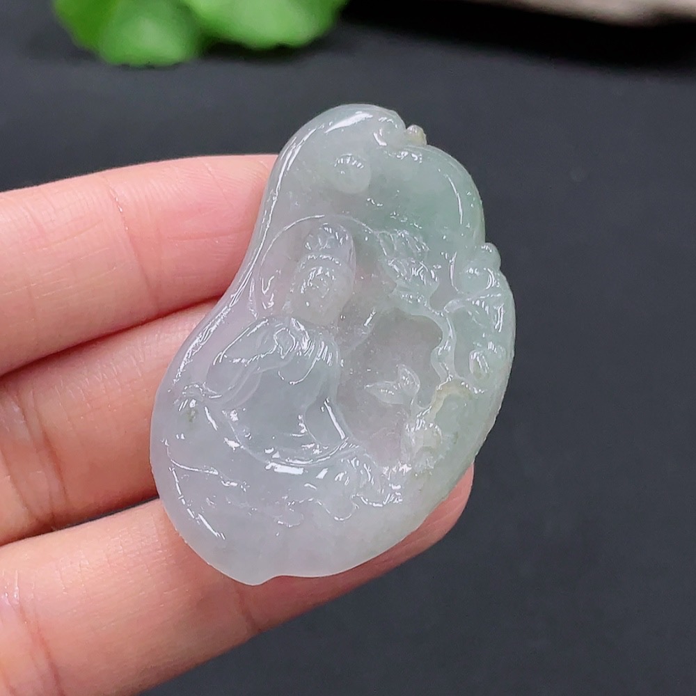 F26984842 Jadeite Guanyin Pendant Total Weight Approx. 14.75g
