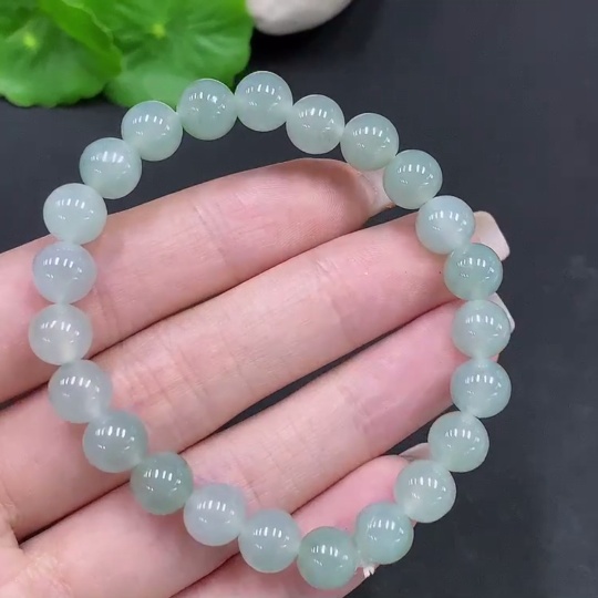F27144480 Jadeite Bracelet Approx 7.7mm Total Weight About 20g