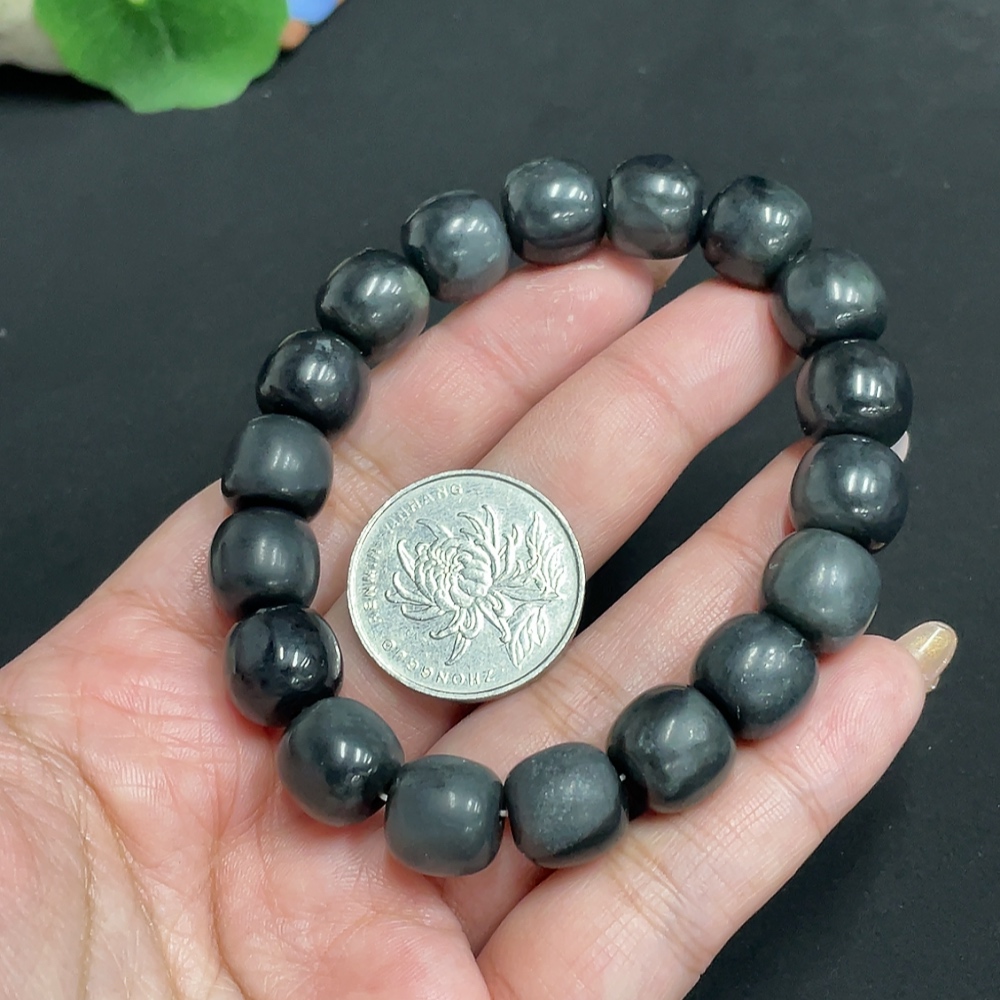 H31677581 Hetian Jade Bracelet, Approx. 11.7mm, Total Weight Approx. 51g