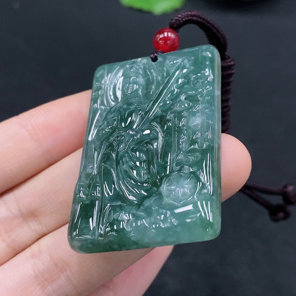 F31684089 JadeiteBodhisattva Akashagarbha Pendant