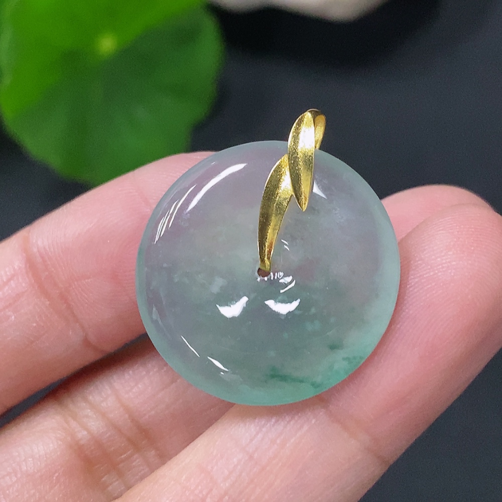 F32710651 Jadeite Pendant Peace Knot 18k Total Weight Approx. 3.69g