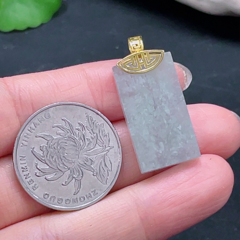 F25848545 Jadeite Plain Pendant in 18K Gold Total Weight Approx. 5.57g