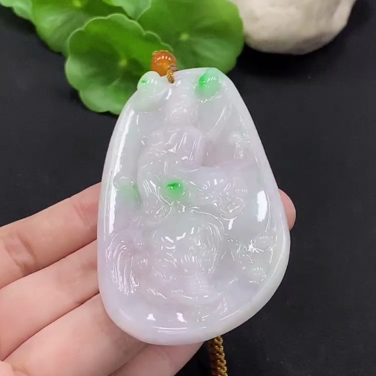 F34996238 Jadeite Samantabhadra Pendant