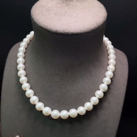 C29343396 Pearl Beaded Necklace Total Weight Approx. 57.01g Size 9.4mm Red Parts Non-Gold Others Gold Content 58%