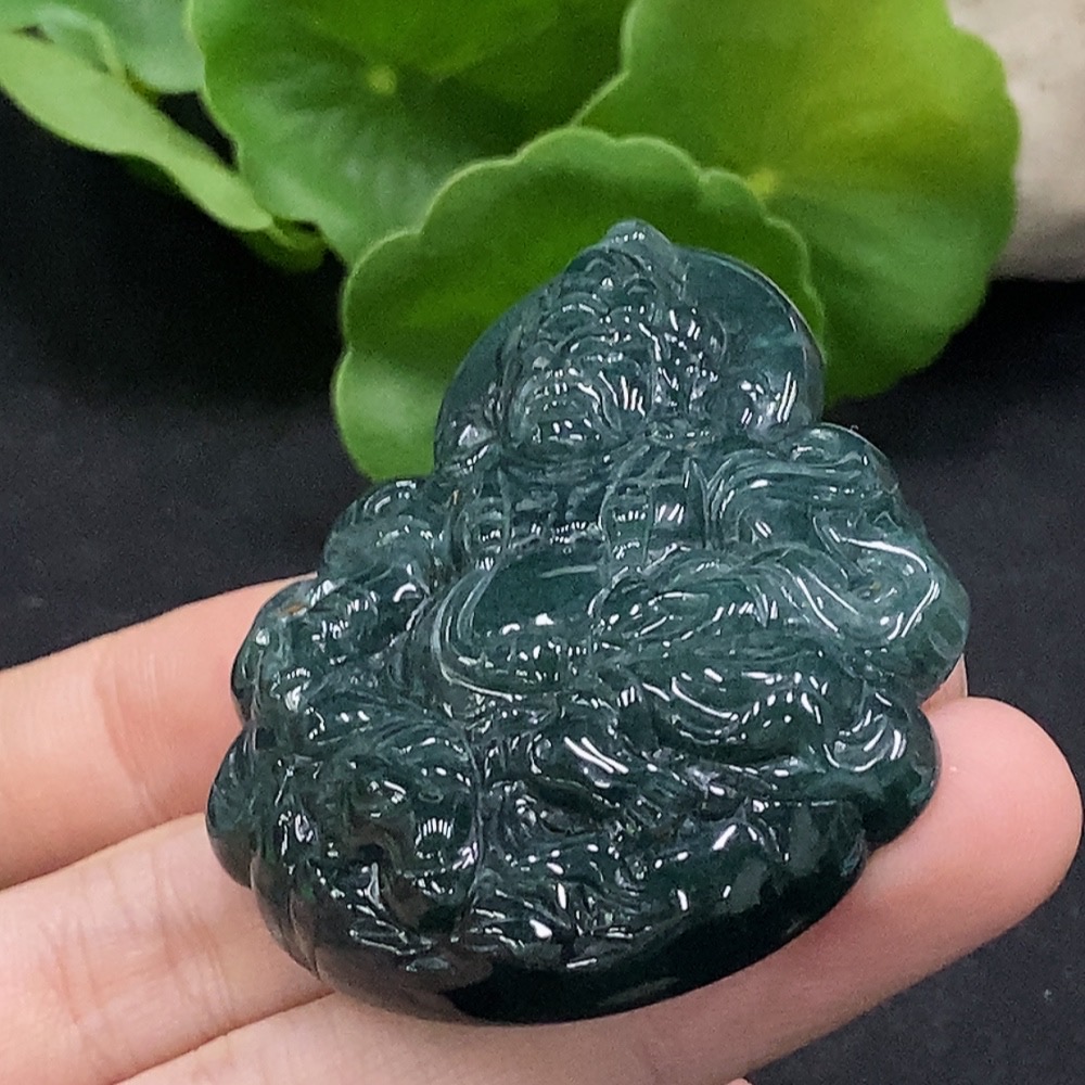 F34028649 Jadeite Yellow Jambhala Pendant Total Weight Approx.35.17g