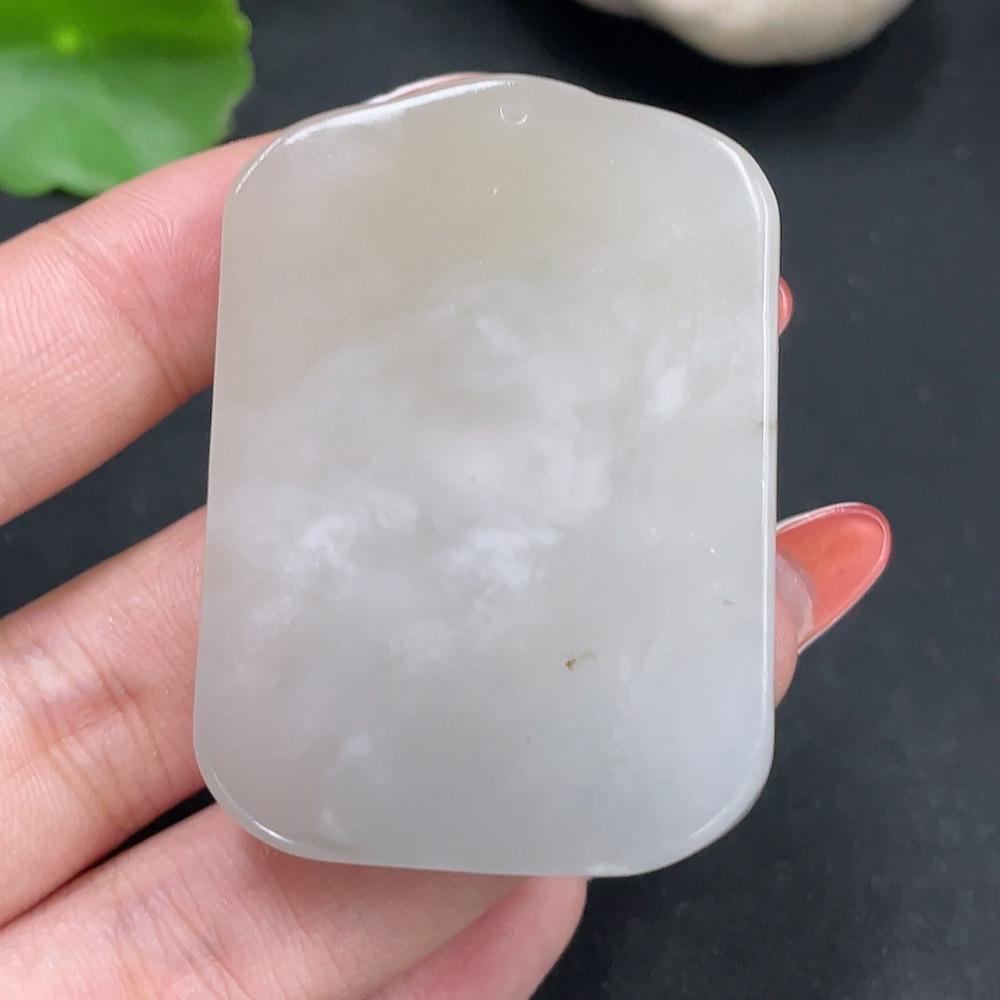 H34063197 Hetian Jade Pendant: Landscape Plaque, Total Weight Approx. 48g