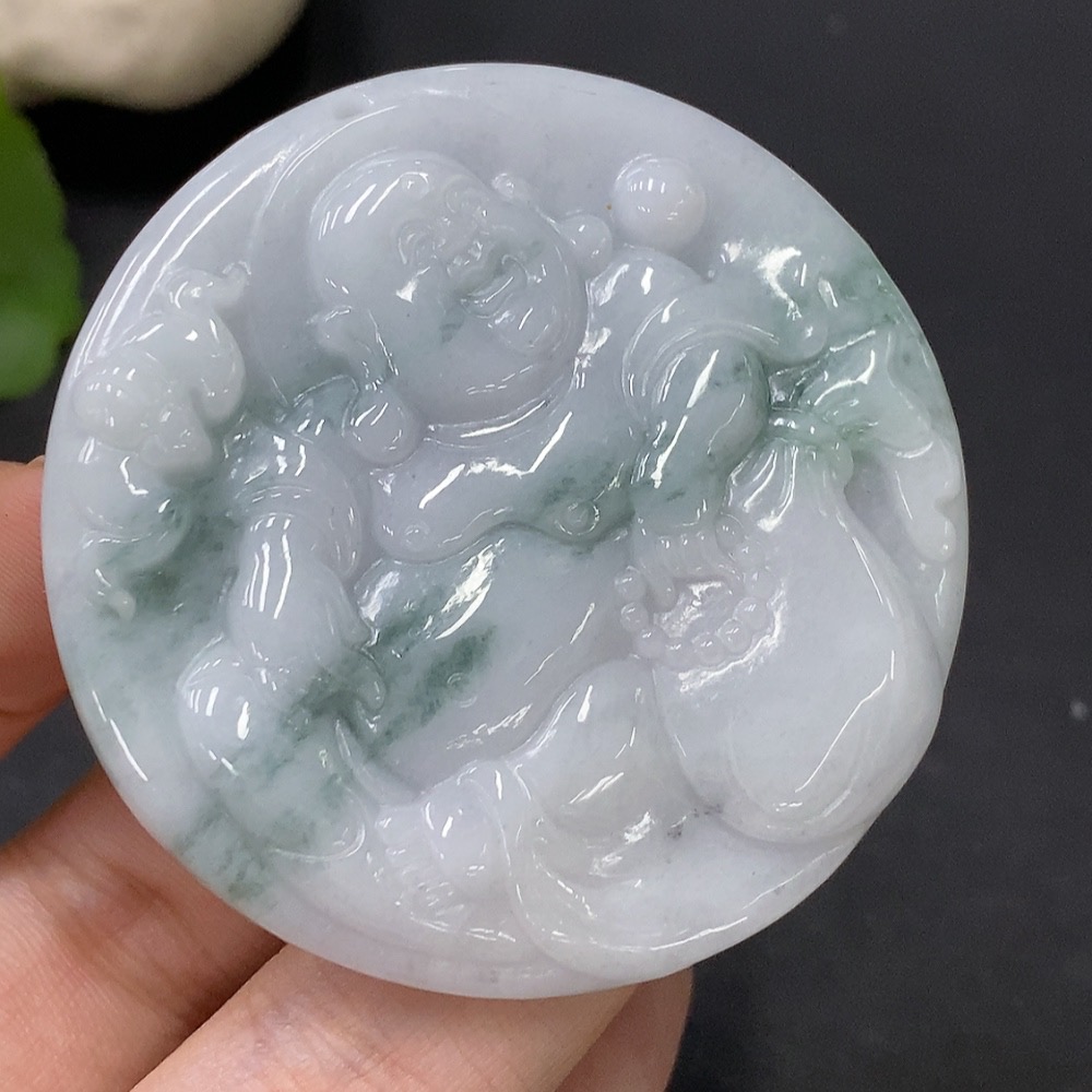 F29322483 JadeiteBuddha Pendant Total Weight Approx. 32.53g