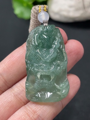 F34018293 Jadeite Dragon Pendant Total Weight Approx. 16.6g