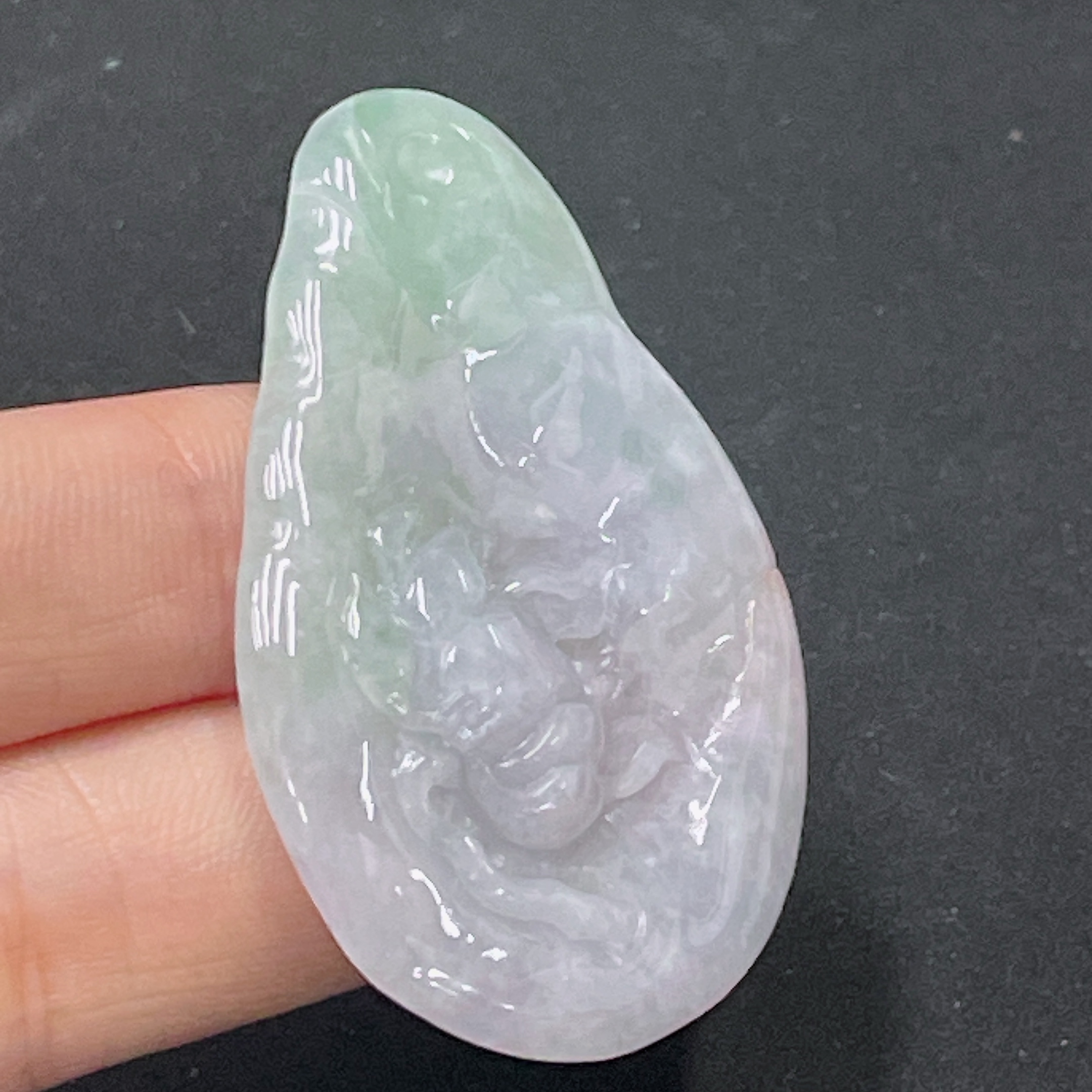 F32697292 JadeiteLotus Pendant, Total Weight Approx. 11.66g