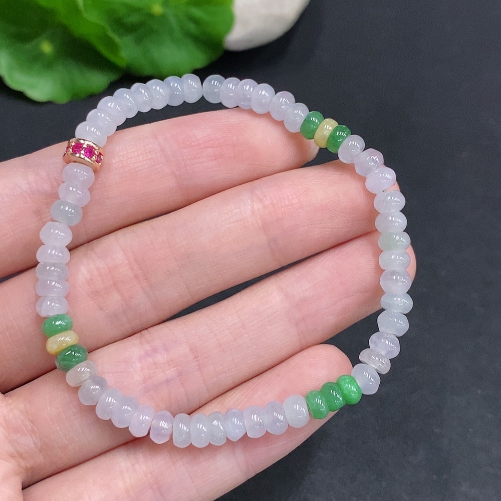F35078191 Jadeite Bracelet Non-Gold Inlaid Total Weight About 8.7g Size Approx. 4.8mm