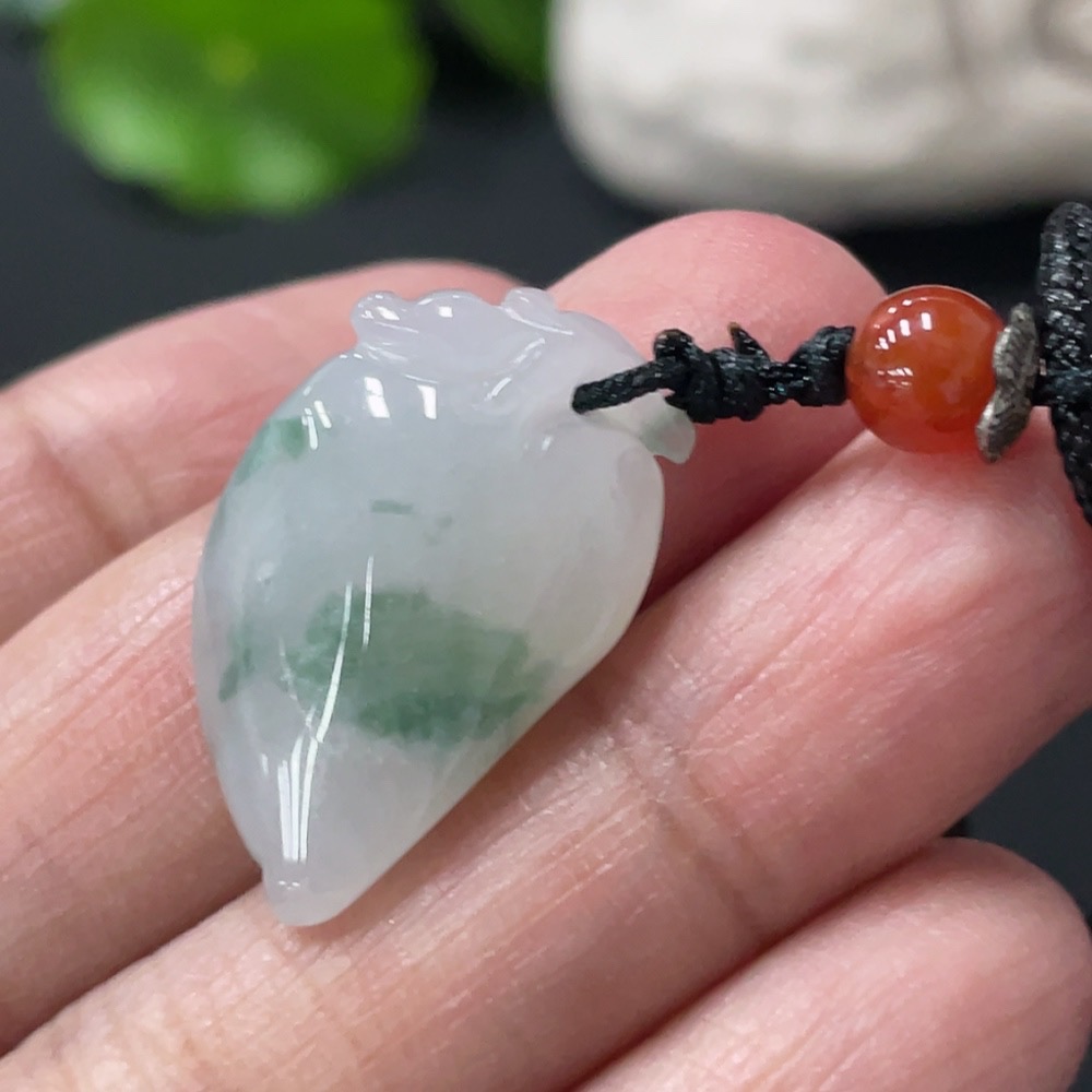 F30448954 Jadeite Fu Peach Pendant