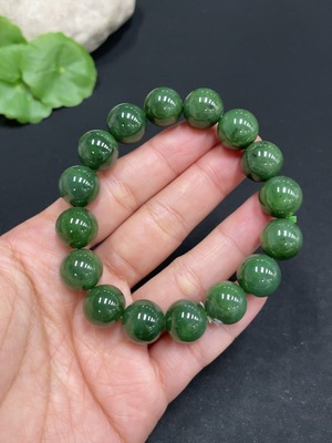 H35102411 Hetian Jade Jasper Bracelet approx. 11.9 mm Total Weight approx. 42.4g