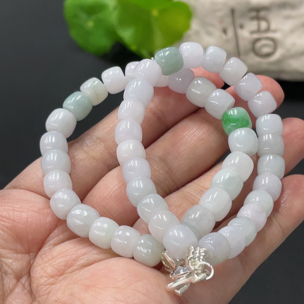 F34999418 Jadeite Beaded Bracelet Approx. 7mm Beads Non-Gold Accessory
