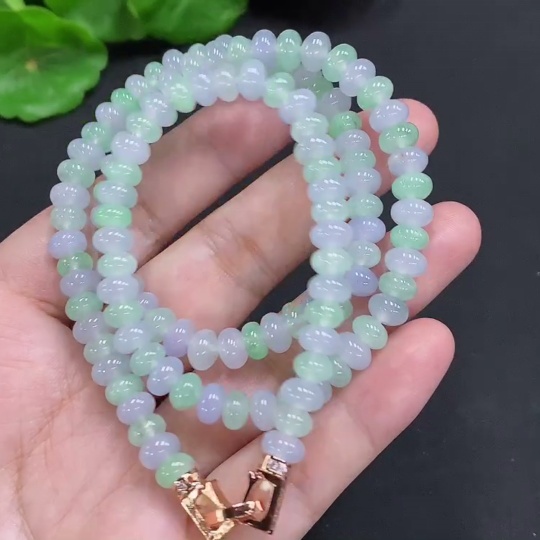 F34962885 Jadeite Bead Necklace Approx. 7mm Non-Gold Total Weight About 47.4g