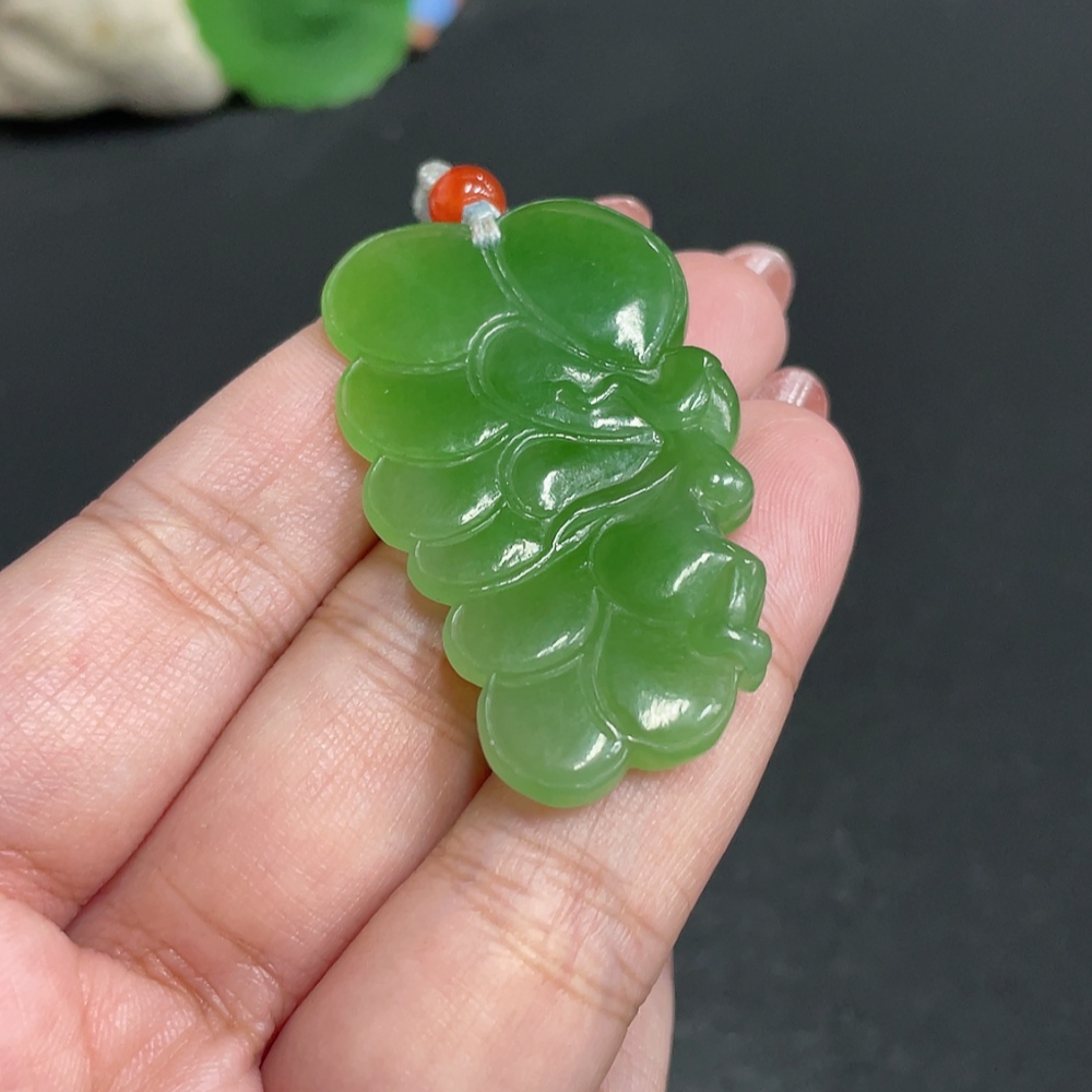 H34004455 Hetian Jade Jasper Pendant - Fairy