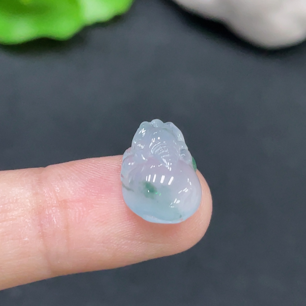 F30563644 Jadeite Inlaid Piece Total Weight Approx.1.45g