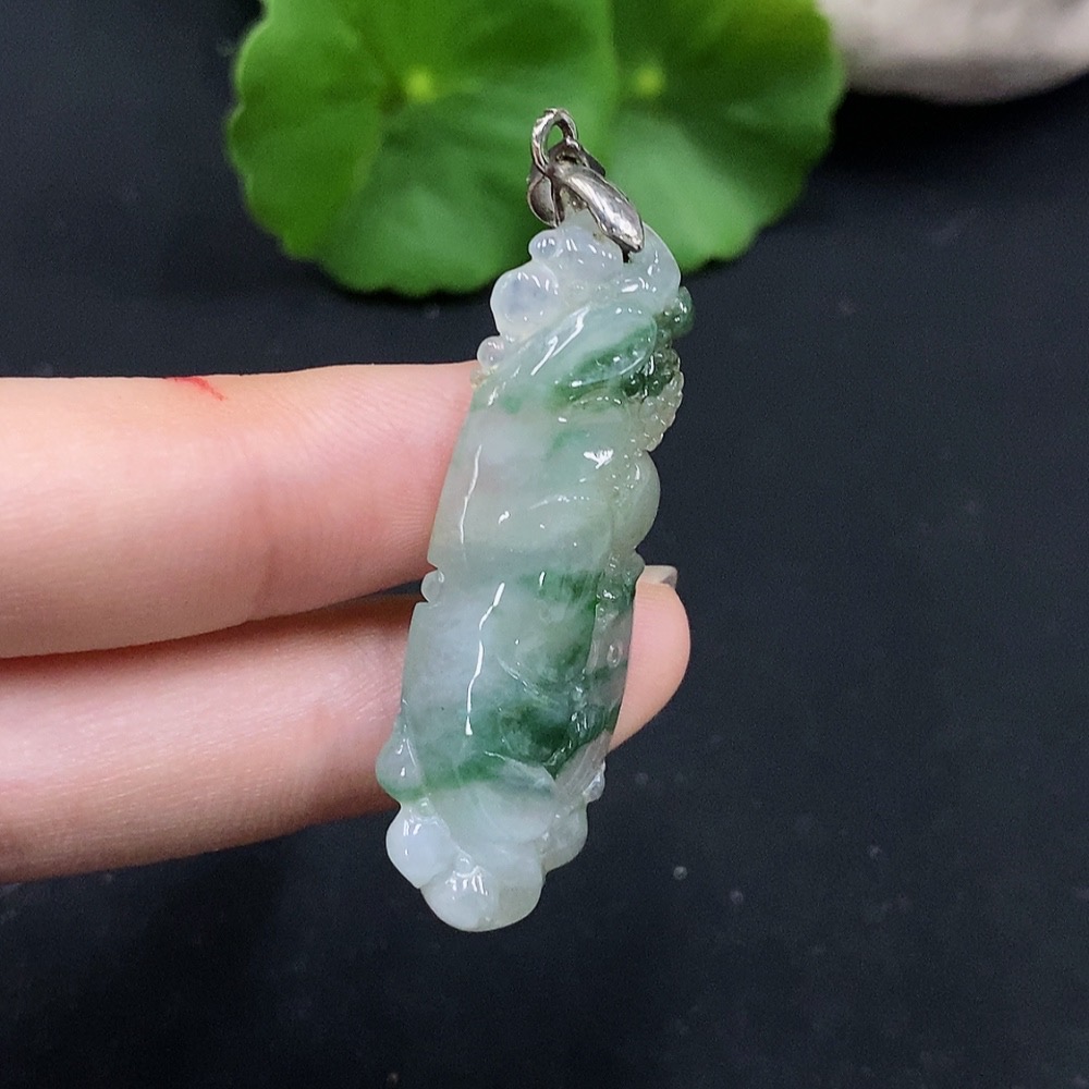 F28279332 Jadeite Pendant Non-Gold Inlaid Total Weight Approx.6.85g