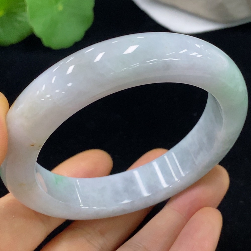 F35135773 Jadeite Round Bangle Size 56.6 Total Weight Approx.76.23g