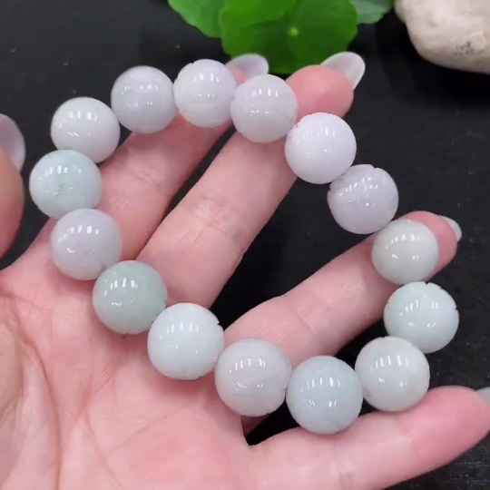 F33900240 Jadeite Bracelet Approx. 13.8mm Total Weight Approx. 65.8g