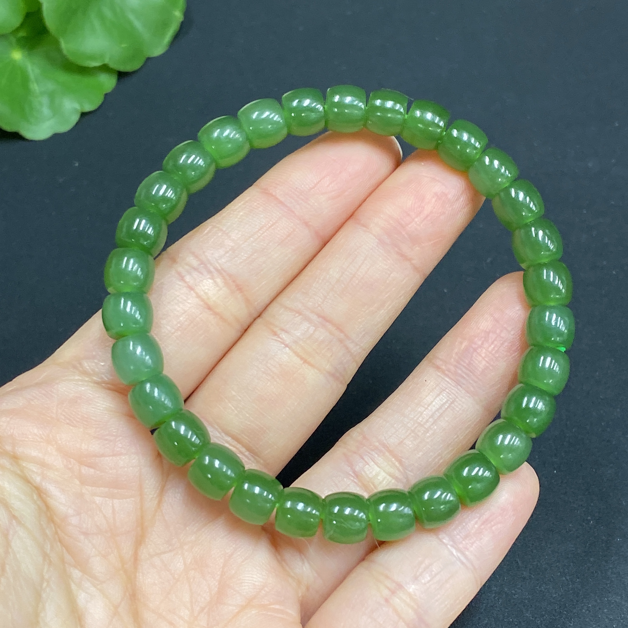 H28310772 Hetian Jade Bracelet, Approx. 6.7mm, Total Weight About 16.3g