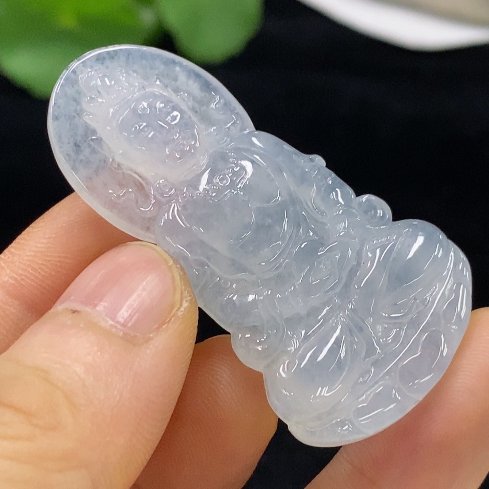 F33929031 Jadeite Guanyin Pendant Total Weight Approximately 13.92g