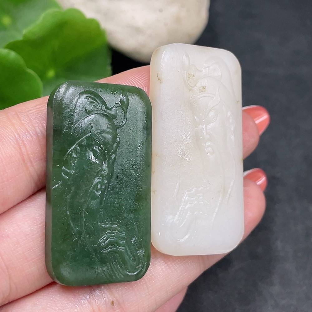 H34979505 Hetian Jade Pendant - Guan Gong, Total Weight: Approx. 26.4g