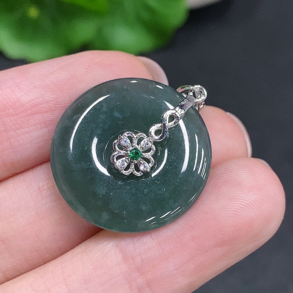 F34002492 Jadeite Safety Buckle Non-Gold Inlaid Total Product Weight Approximately 4g