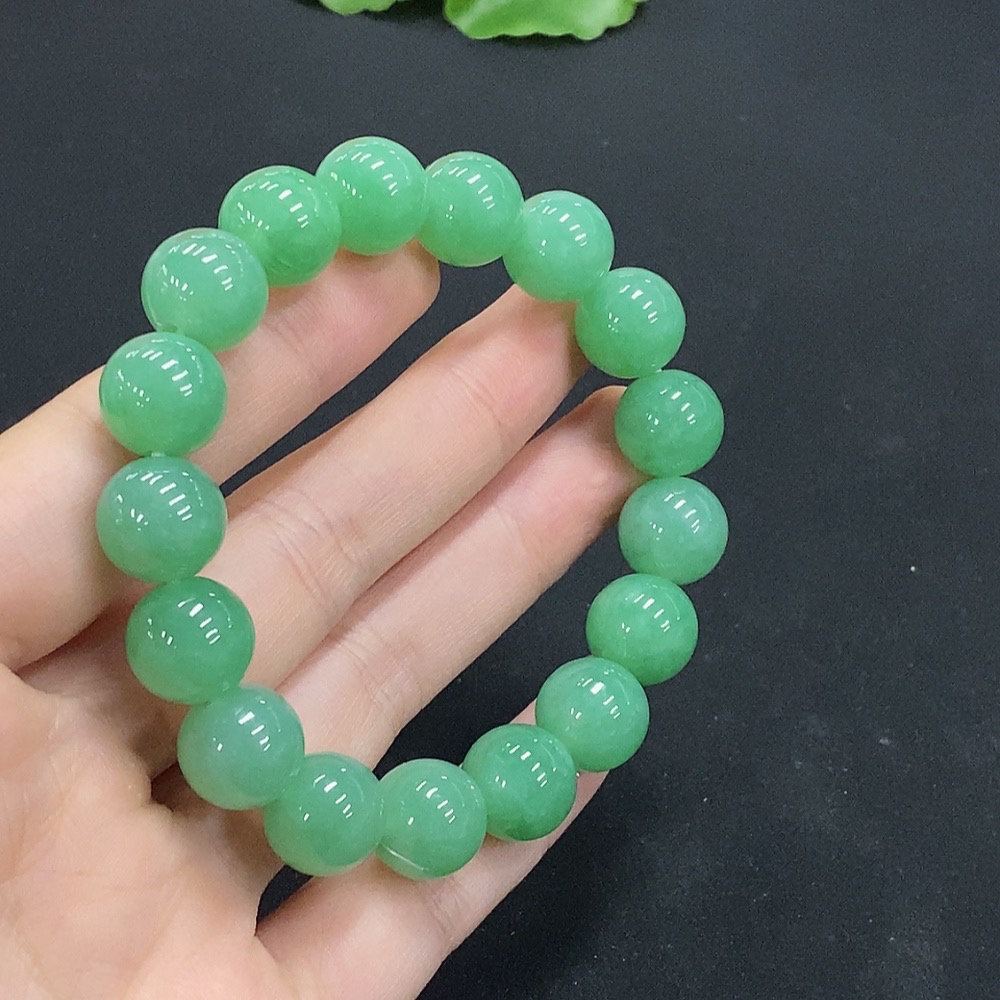 F33866627 Jadeite Bracelet Card 11.8mm Approx. Total Weight About 50.12g
