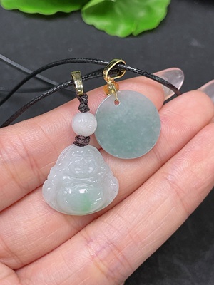 F34047109 Jadeite Pendants Sell as a Lot Non-Gold