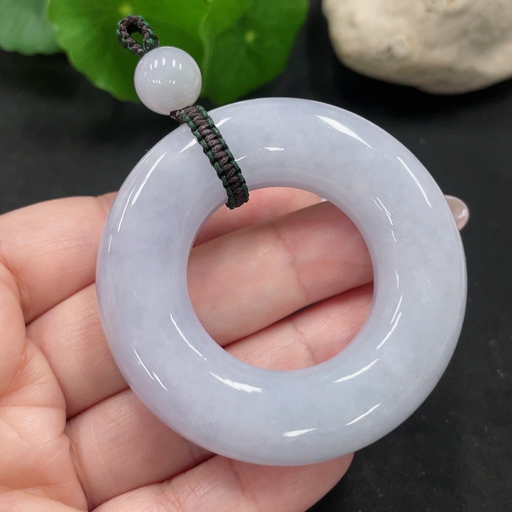 F35082483 Jadeite Safety Ring Pendant, Total Weight approx. 59.6g