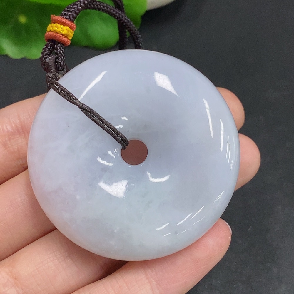 F33933663 Jadeite Safety Pendant Total Weight Approx. 72.5g (Including Rope Weight)