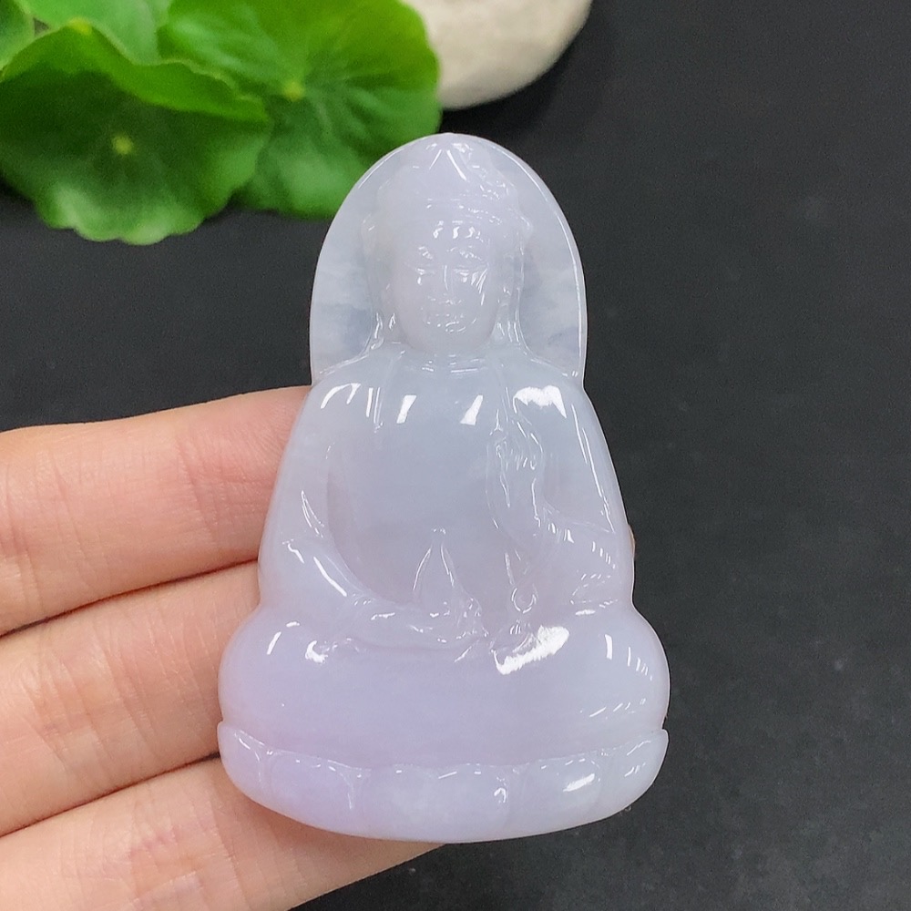 F34077419 Jadeite Guanyin Pendant Total weight about 24.8g