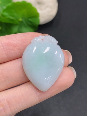 F34060699 Jadeite Peach Pendant Total Weight Approx. 8.2g