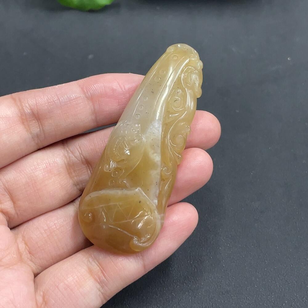 H05312991 Hetian Jade "Fortune Before Your Eyes" Pendant, Approx. 23.44g