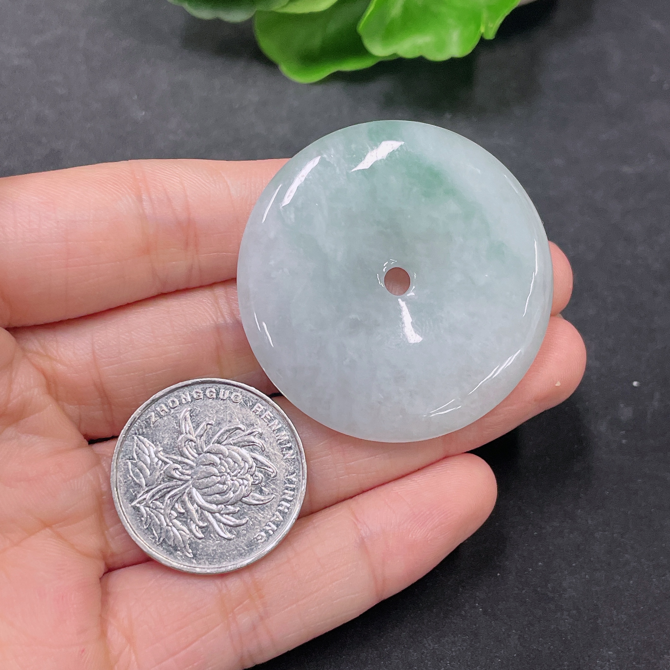 F32747417 JadeitePendant Peace Buckle Total Weight Approx. 23.7g