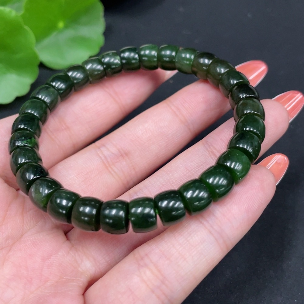 H34027401 Hetian Jade Bracelet   Approx. 7.7mm   Total Weight Approx. 23.2g