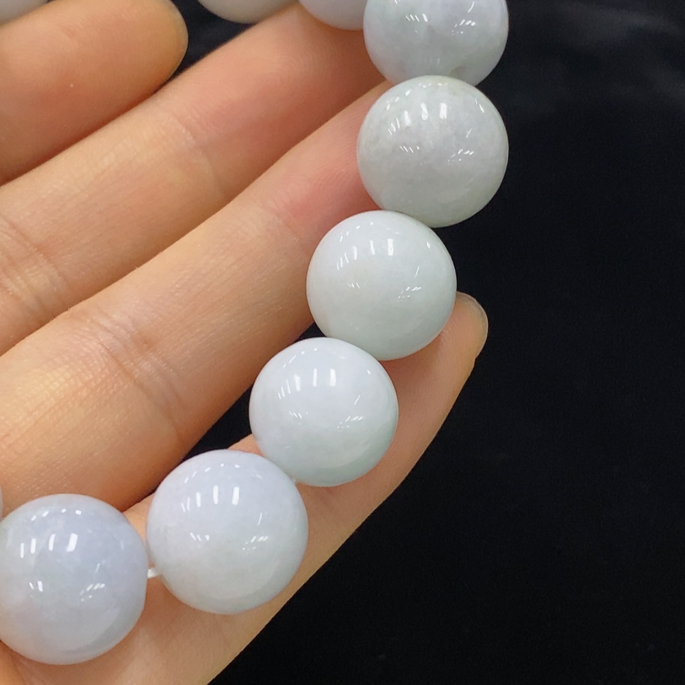 F34973390 Jadeite Beaded Necklace Approx. 13mm Total Weight Approx. 61.1g