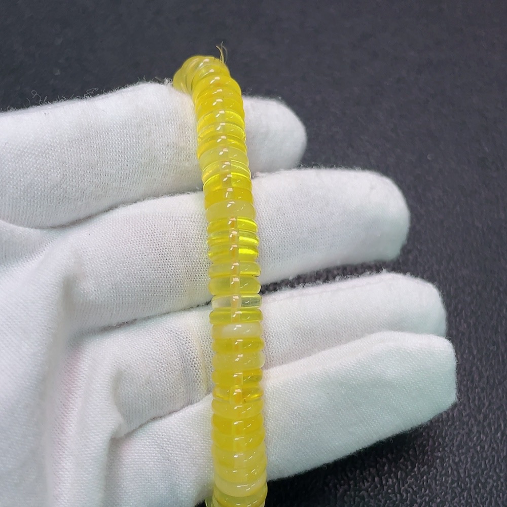 C34007040 Amber Beeswax Bracelet Total Weight Approx.8.75g Size 7.9mm