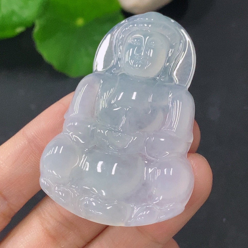 F30482213 Jadeite Guanyin Pendant Total Weight Approx. 14.96g